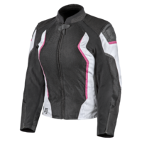 Rjays Sector Black/White/Pink Womens Textile Jacket