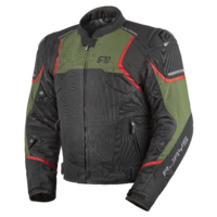 Rjays Pace Airflow Black/Military Green Textile Jacket
