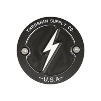 Thrashin Supply TS-TSC-3027-4 Dished Points Cover Black for Milwaukee 8 17-Up
