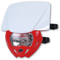 UFO Panther Headlight Red Base/White Upper