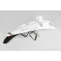 UFO Rear Fender w/LED Tailight White for Husqvarna TC/TE 449/499/TE 511 11-13