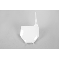 UFO Front Number Plate White for Kawasaki KXF 250 2004