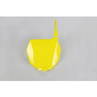 UFO Front Number Plate Yellow (01-18) for Suzuki RM 125/250 01-20/RMZ 250 07-09/RMZ 450 05-07
