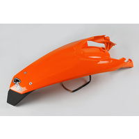 UFO Rear Fender w/LED Tailight Orange (98-18) for KTM EXC/EXC-F 12-16