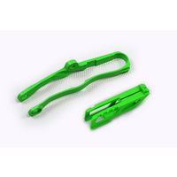 UFO Chain Guide & Swingarm Chain Slider Kit Green for Kawasaki KXF 450 19-20