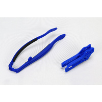 UFO Chain Guide & Swingarm Chain Slider Kit Reflex Blue for Yamaha YZ 125/250 09-14/YZF/WRF 250 09-20/YZF/WRF 450 09-20