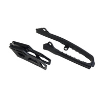 UFO Chain Guide & Swingarm Chain Slider Kit Black for Suzuki RMZ 250 19-20/RMZ 450 18-20
