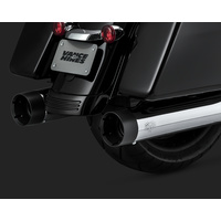Vance & Hines V16652 Oversized 450 Slip-On Mufflers Chrome w/Black Tips for Touring 17-Up