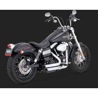 Vance & Hines V17227 Shortshots Staggered Exhaust Chrome for Dyna 12-17 (Excl. Switchback)