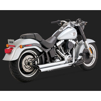 Vance & Hines V17339 Chrome PCX Style Bigshots Staggered Exhaust for Softail 86-17 (Excludes Rocker/CVO 09 & FXSB/FXSE)