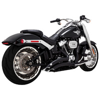 Vance & Hines V46075 Big Radius 2-2 Exhaust Black for Softail 2018 (Fits Fatboy/Breakout/FXDR)