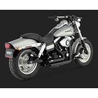 Vance & Hines V47217 Shortshots Staggered Exhaust Black for Dyna 06-11