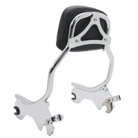 Quick Detachable Sissy Bar & Pad Chrome Kit (inc Docking Hardware) suits Softail Models FXFB FXFBS Fatbob 18-up