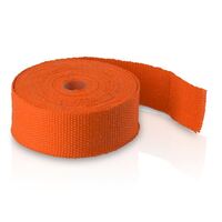 Exhaust Wrap Orange Heat Wrap 2" Wide x 30Ft (10m) Roll with 4 Locking Ties Universal Use