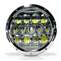 Headlight LED 75w Chrome Face Suit Most 7" - Softail Heritage & Fatboy Fl, Touring Flt & Indian Models 