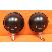 Passing Lights Housing For 4.5" Spots Pair Black Suit all Harley Touring & Flst Models with Light Bar Fits Harley