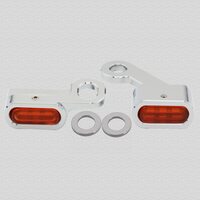 Twin Power Universal Billet Under Control Turn Signals Chrome with Amber Lens Fits Sportster 2004-Later Models ** Over stock Sale 50% off **