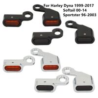 Twin Power Under Perch Turn Signals Black w/Smoked Lens for Softail 84-14 Dyna 91-17 Sportster 82-03 (E Marked)