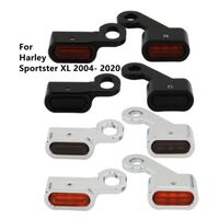 Twin Power Under Perch Turn Signals Black w/Smoked Lens for Sportster Models 2004-Later (E Marked)