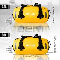 Travel Roll Bag Yellow Dry Roll / Tail Bag 80L 100% Waterpoof