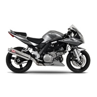 Yoshimura Race Series RS-3 Stainless Bolt-On Dual Mufflers w/Aluminum End Cap for Suzuki SV1000/S 04-07