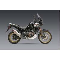 Yoshimura YO-12401BS520 Street Series RS-12 Stainless Slip-Ons Exhaust w/Stainless Muffler for Honda Africa Twin 20-22