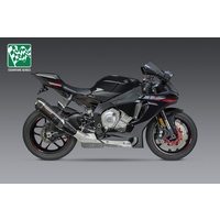 Yoshimura Street Series Alpha Stainless Slip-On Muffler w/Carbon Sleeve/Carbon End Cap for Yamaha YZF-R1/M/S 15-20