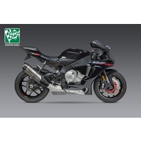 Yoshimura Street Series Alpha Stainless Slip-On Muffler w/Stainless Sleeve/Carbon End Cap for Yamaha YZF-R1/M/S 15-20