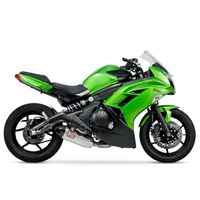 Yoshimura Race Series RS-4S Stainless Full Exhaust System w/Stainless Sleeve/Carbon End Cap for Kawasaki Ninja 650 12-16