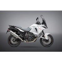 Yoshimura Street Series RS-4 Stainless Slip-On Muffler w/Stainless Sleeve/Carbon End Cap for KTM 1090/1190/1290 Adventure
