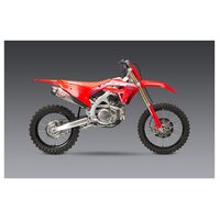Yoshimura Signature Series RS-12 Stainless Full Exhaust System w/Stainless Sleeve/Carbon End Cap for Honda CRF450R 21-22