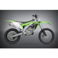 Yoshimura Signature Series RS-4 Stainless Full Exhaust System w/Aluminum Sleeve/Carbon End Cap for Kawasaki KX450F 16-18