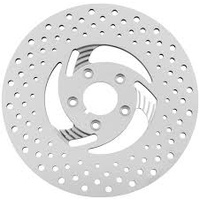 Zodiac Z144640 Front Left Hand Disc Rotor Swept Polished Stainless Steel for Harley 84-Up - CC1I