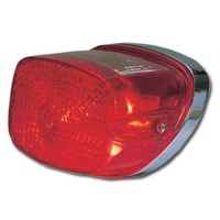 Zodiac Z162014 Taillight with Red Lens Fits most Big Twin & Sportster 1973-98 Oem 68008-73A and 68007-77A