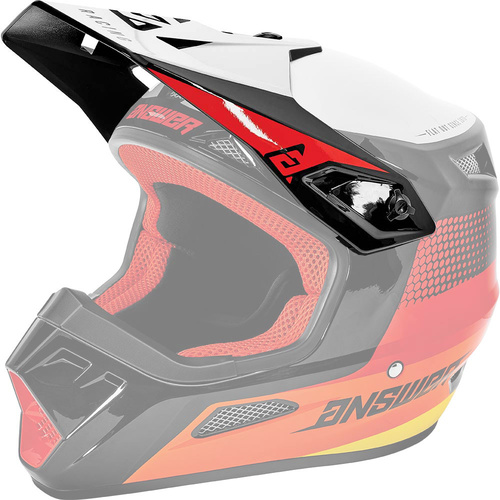 Answer 2021 Visor Peak for AR1 Swish Helmet Red/Orange/Silver