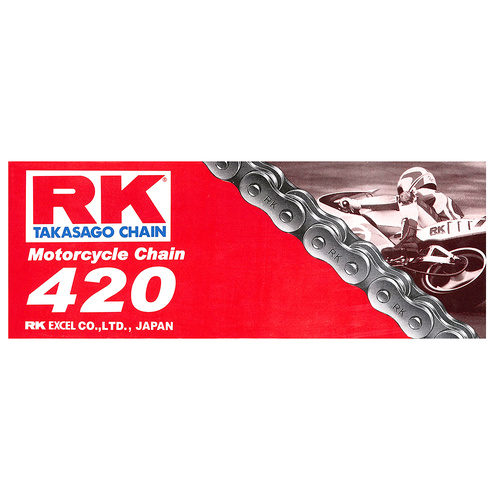 RK Racing 12-420-120 Motorcycle Chain 420-420SB 120 Link