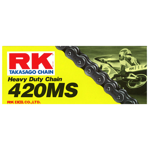 RK Racing 12-421-126 Heavy Duty Chain 420MS 126 Link