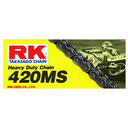 RK Racing 12-421-136 Heavy Duty Chain 420MS 136 Link