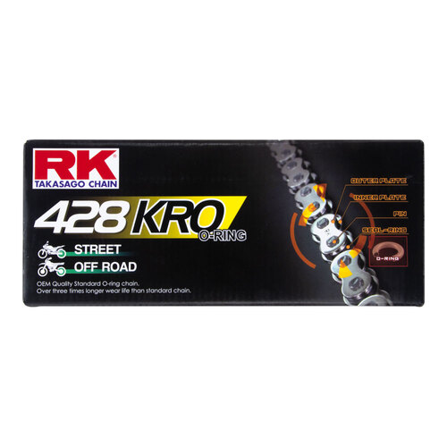 RK Racing 12-485-144 Chain 428KRO 144 Link