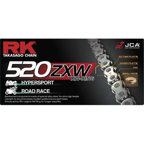 RK Racing 12-52Z-124 Chain 520ZXW 124 Link