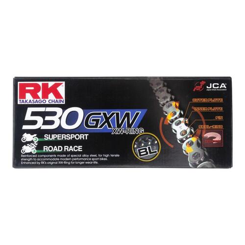 RK Racing 12-53W-120BL Chain BL530GXW 120 Link Black/Gold