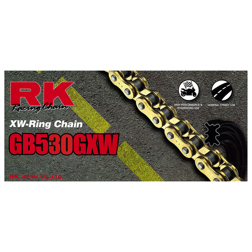 RK Racing 12-53W-120GD Chain GB530GXW 120 Link Gold