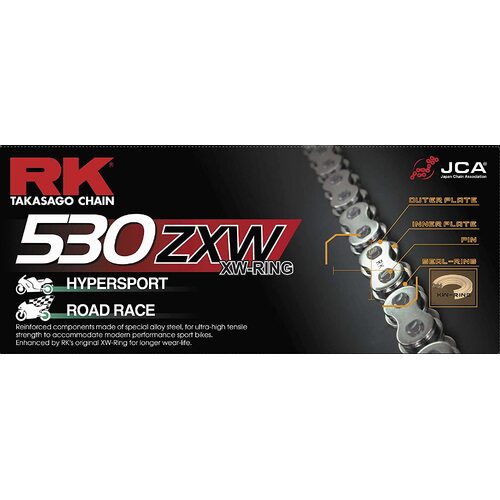 RK Racing 12-53Z-124 Chain 530ZXW 124 Link