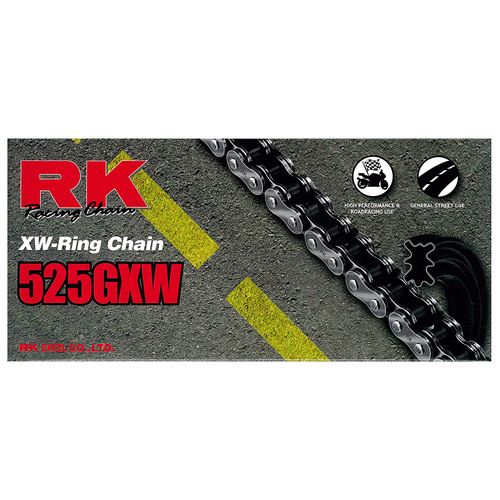RK Racing 12-55W-124 Chain 525GXW 124 Link