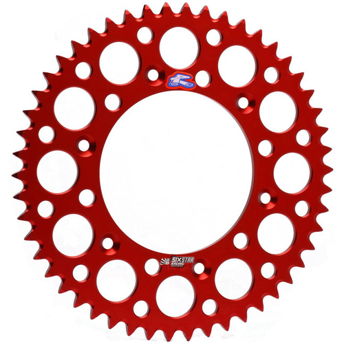 Renthal 154V52048GRD Ultralight Grooved 48T Rear Sprocket Red (520 Pitch)