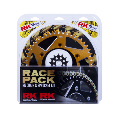 RK Racing 20-003-26G Racing Chain & Sprocket Kit Pro Gold/Gold 13/49T for Suzuki RMZ250 13-18