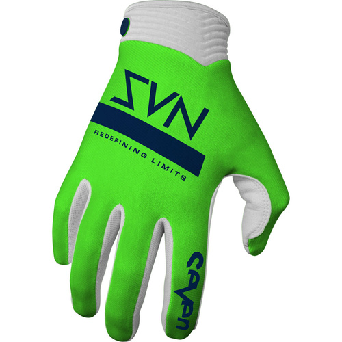 Seven Zero Contour Fluro Green Gloves [Size:SM]