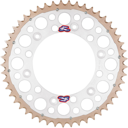 Renthal 224O52050GPSI Twinring Grooved 50T Rear Sprocket Silver (520 Pitch)