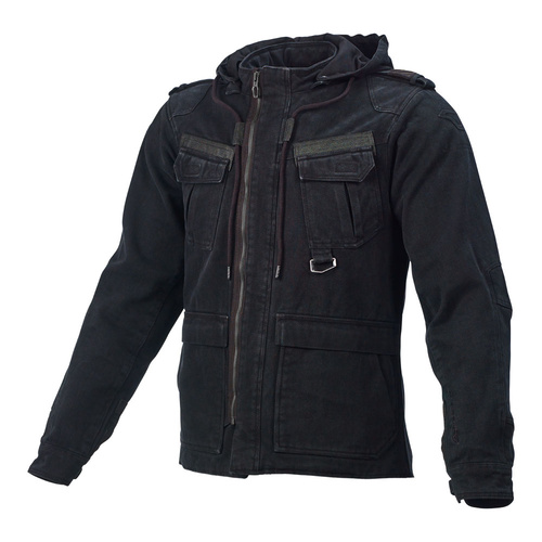 Macna Combat Black Textile Hoodie Jacket [Size:SM]