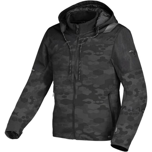 Macna Racoon Black/Camo Textile Hoodie Jacket [Size:SM]